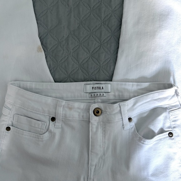 Pistola Audrey White Raw Hem Skinny Jeans Size 28 - Picture 7 of 9